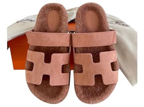 hermes chypre pink suede|Chypre sandal .